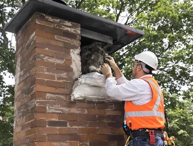 Humane removal of debris and animals by Bedford Chimney Sweep in Bedford, MA