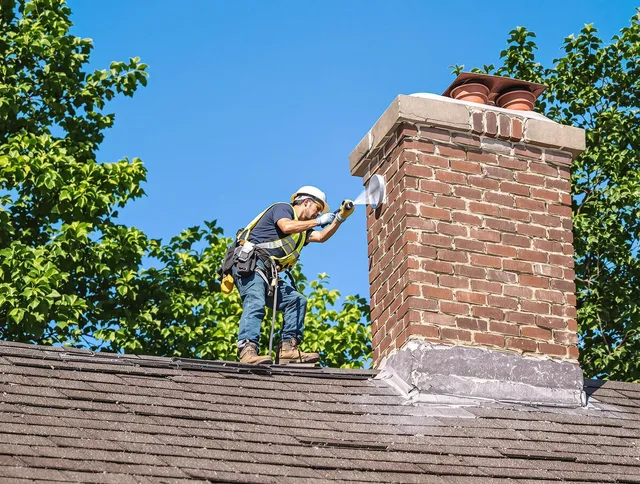 Bedford Chimney Sweep performing an inspection with advanced tools in Bedford, MA