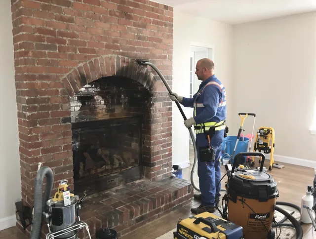 Bedford Chimney Sweep expert performing detailed chimney sweep in Bedford, MA