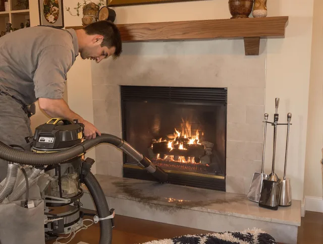 Routine fireplace upkeep by Bedford Chimney Sweep in Bedford, MA
