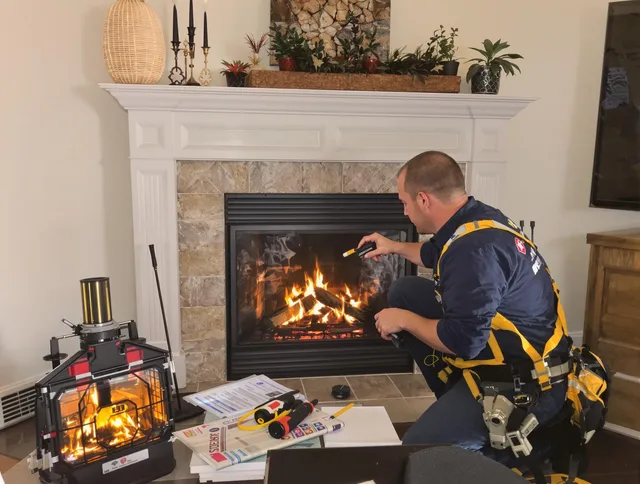 Safety-focused fireplace inspection by Bedford Chimney Sweep in Bedford, MA