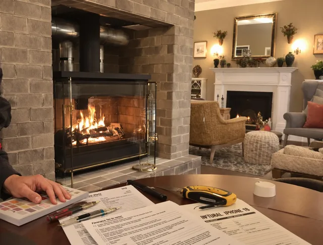 Bedford Chimney Sweep verifying fireplace safety measures in Bedford, MA